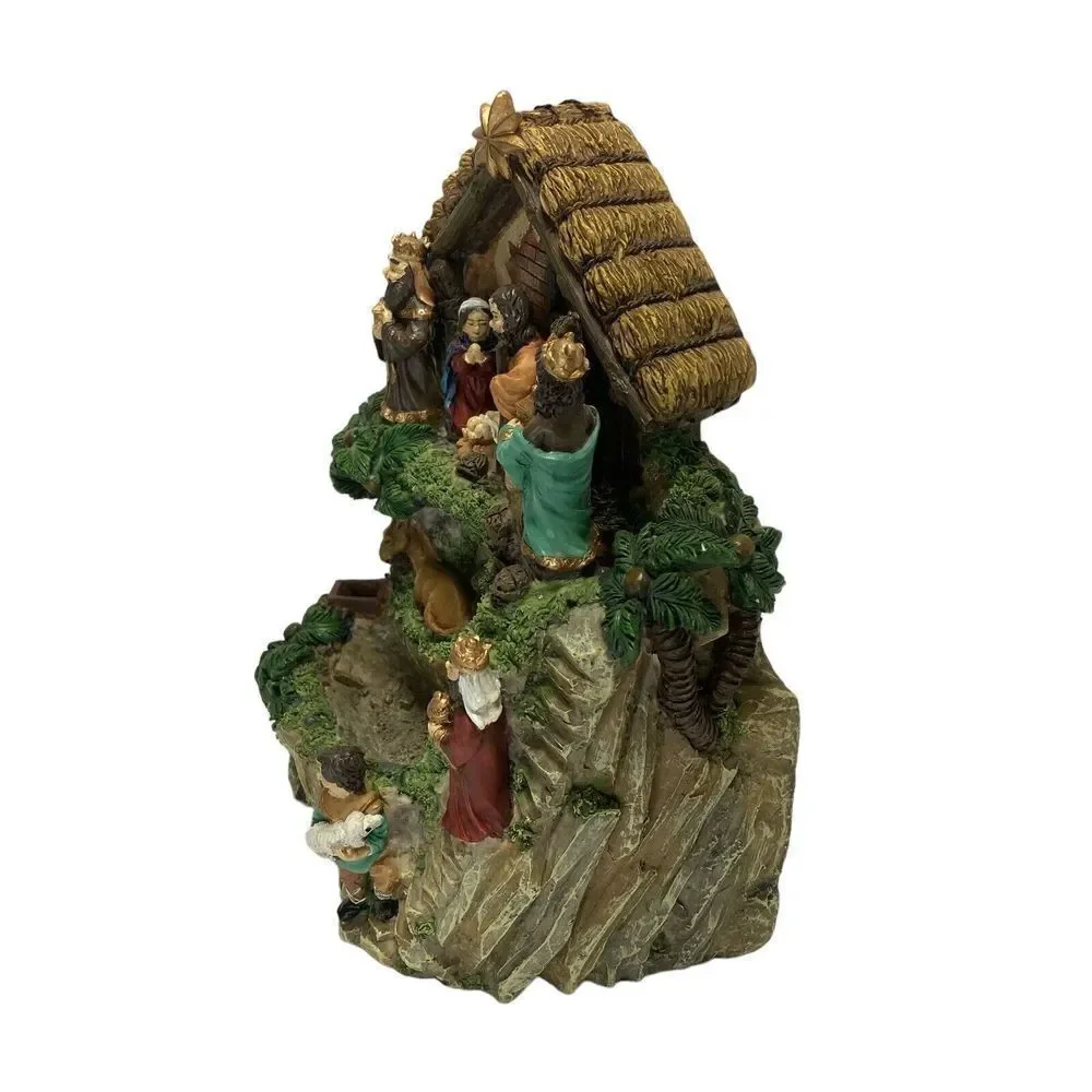 KURT S ADLER Nativity‎ Scene Musical Water Fountain NOS plays Silent Night